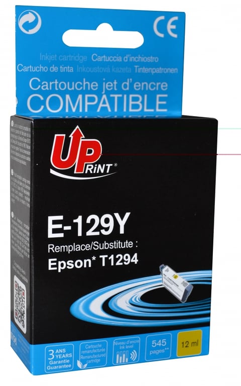 Cartouche encre UPrint compatible EPSON T129 cyan Neuf - vue 2