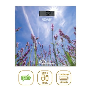 Bilancia pesapersone - LITTLE BALANCE - USB-C - Lavanda