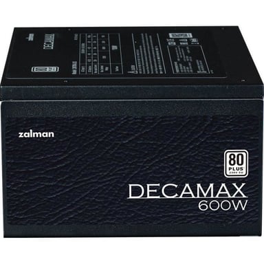 Alimentation PC - ZALMAN - DecaMax 600W - 80+ - Non modulaire - Ventilateur 120mm - Noir