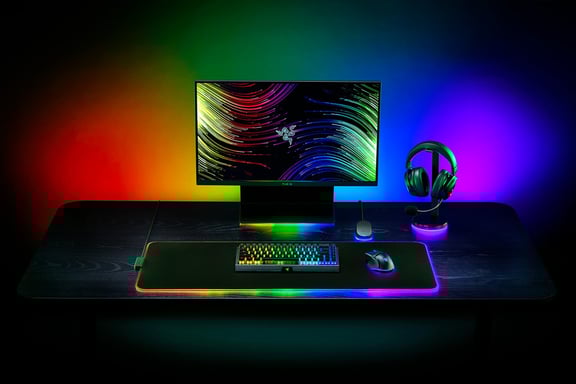 Tappetino per mouse da gioco Razer Strider Chroma nero