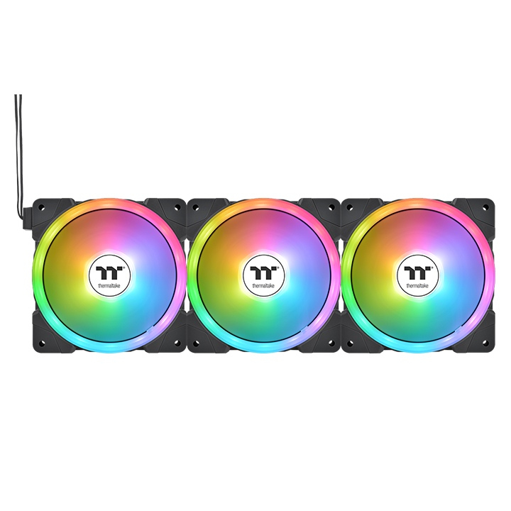Ventilateur pour boitier PC THERMALTAKE SWAFAN EX12 ARGB Sync 3x120mm A RGB 56 26 57 11CFM - vue 5