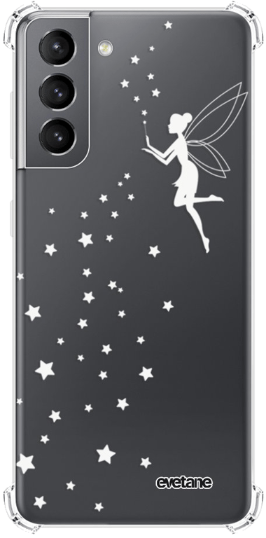 Evetane Coque Samsung Galaxy S21 5G anti-choc souple angles renforcés transparente Motif Fée Blanche