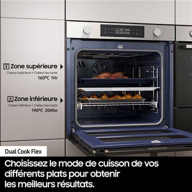 Four encastrable électrique Samsung NV7B4550VAK Dual Cook Flex 76 L Twin Convection Noir