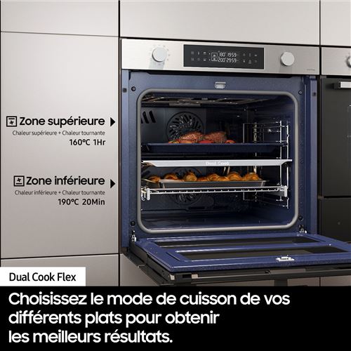 Four encastrable électrique Samsung NV7B4550VAK Dual Cook Flex 76 L Twin Convection Noir - Neuf