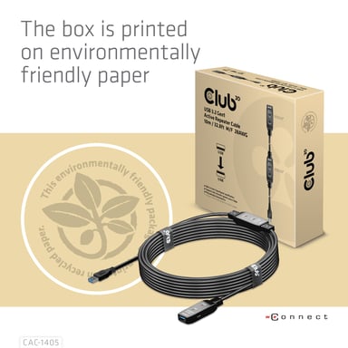 CLUB3D CAC-1405 cable USB USB 3.2 Gen 2 (3.1 Gen 2) 10 m USB A Negro