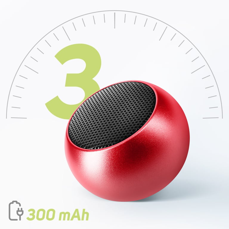 Mini Enceinte Sans fil Bluetooth Autonomie 3h Design Ultra compact Neuf - vue 3