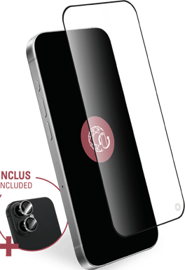 Pack Protège-écran iPhone 16 Plus 2.5D Original + 2 Protège Lentilles + Garantie à vie - Certifié GRS Force Glass