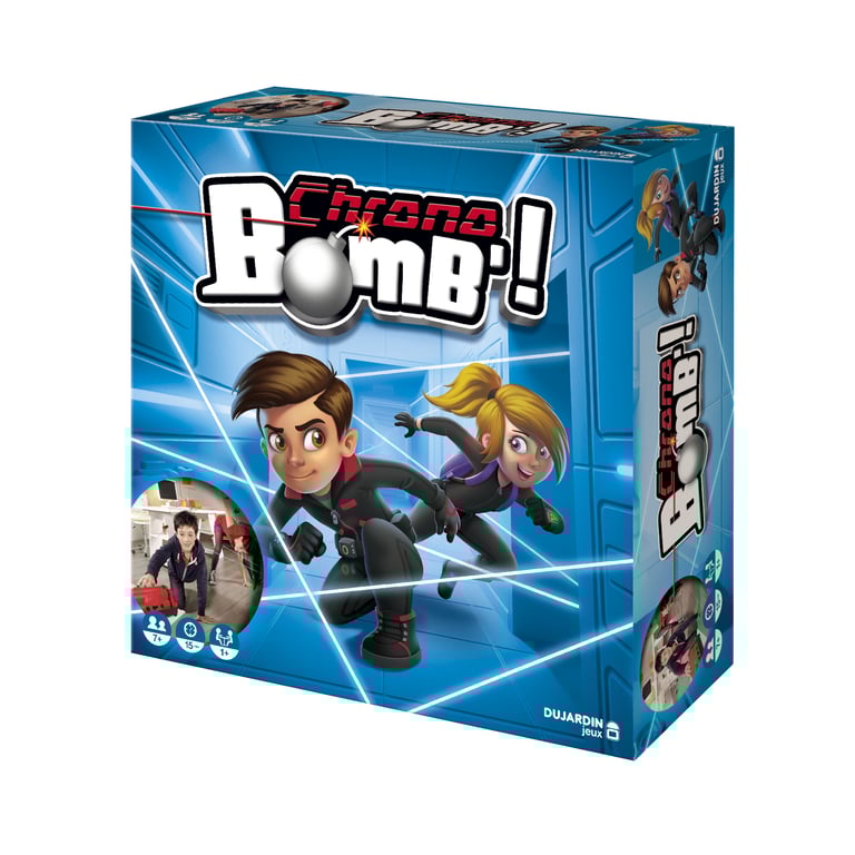 Dujardin – Chrono Bomb – Jeu de société Amusant pour enfant – Jeu d’action – PArcours d'agilité Evitez les lasers pour désamorcer la bombe – Compte à rebours A jouer seul ou entre Amis – Dès - vue 4