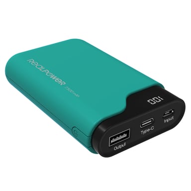 RealPower PB-7500C 7500 mAh Negro, Verde