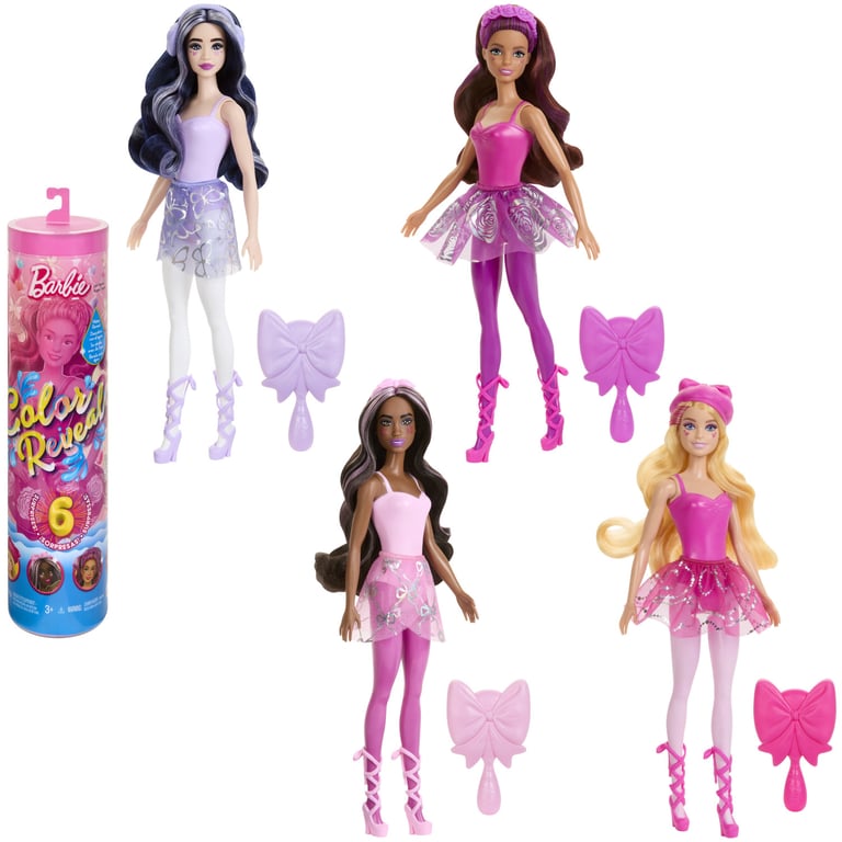 Poupée Barbie Danseuse Classique HRK17 – Accessoires Inclus et Changement de Couleur
