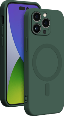 Funda compatible MagSafe Silicona Verde para iPhone 14 Pro Bigben