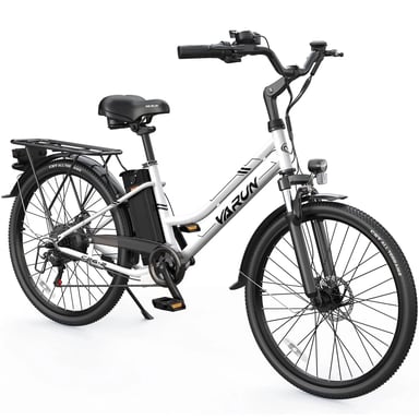 VéLo Électrique C26-2 | Moteur 500W | Batterie 48V 7.8Ah | Pneus 26 Pouces | Vitesse Max 25 km/h | Autonomie 45 km | Blanc