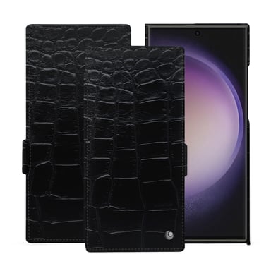 Funda de piel Samsung Galaxy S23 Ultra - Solapa horizontal - Negro - Cueros especiales