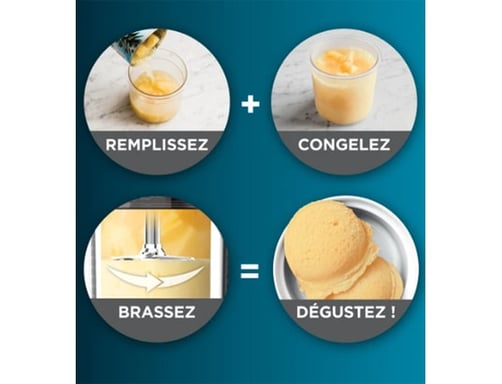 Machine a glaçes NINJA Creami NC300EU - 6 programmes - Capacité 473ml - Jusqu'a 1,4L de glace - 3 bols inclus