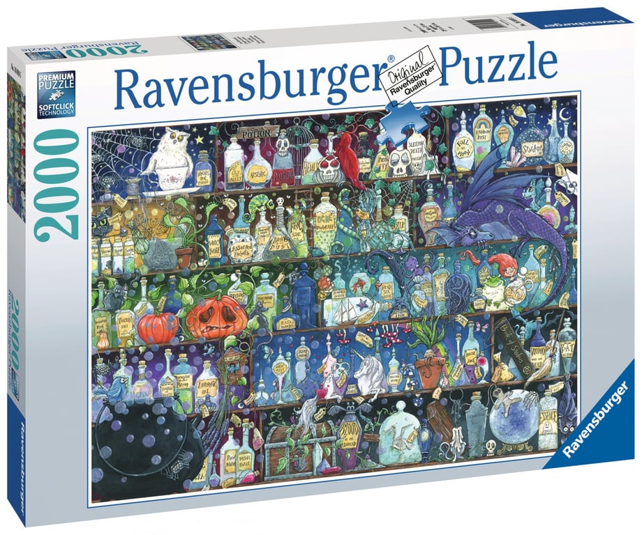 Puzzle 2000 pièces : 'étagère à potions Zoe Sandler Ravensburger France - vue 9