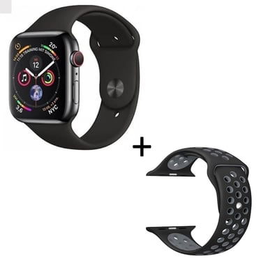 Montre intelligente iWear G5 Aluminium Sport BT Call avec moniteur de fréquence cardiaque et d'oxygène sanguin + bracelet supplémentaire noir