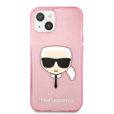 Funda Karl Lagerfeld KLHCP13XKHTUGLP para iPhone 13 Pro Max 6.7' Brillo rosa Cabeza de Karl