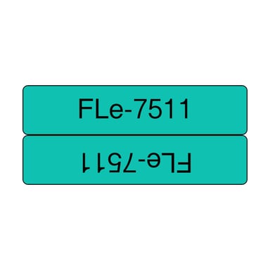 BROTHER Modèle du produit : FLe-7511 21MMX45MM Black on White Flag Tape
