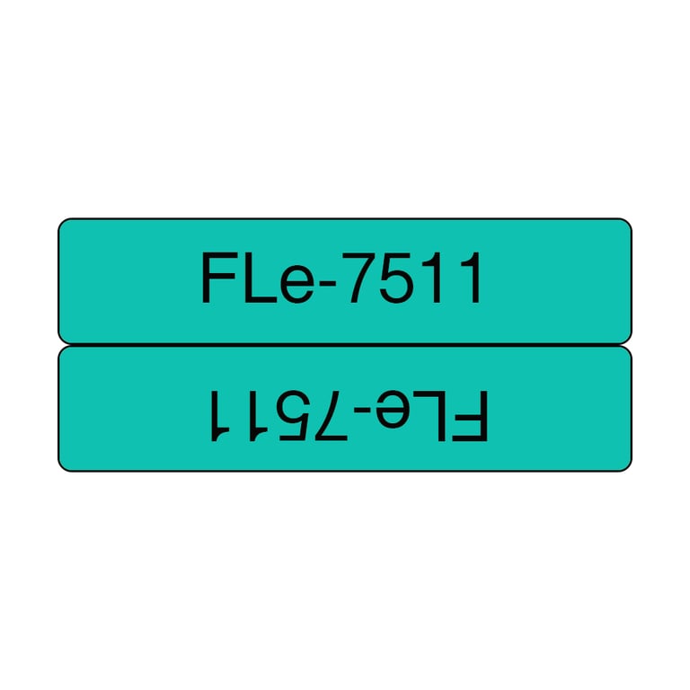 BROTHER Modèle du produit : FLe-7511 21MMX45MM Black on White Flag Tape - Neuf