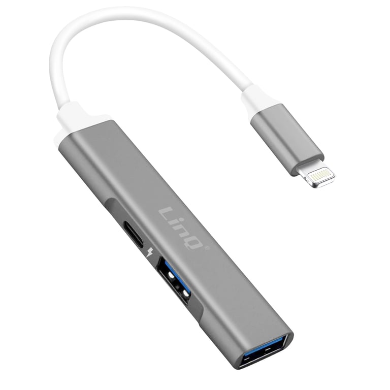 Hub Lightning vers 2 ports USB et 1 port Lightning Charge / synchronisation LinQ Neuf