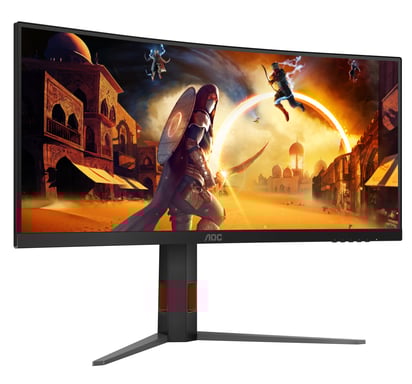 AOC G4 CU34G4Z écran plat de PC 86,4 cm (34'') 3440 x 1440 pixels Wide Quad HD LED Noir, Rouge