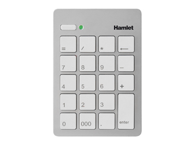 Hamlet XKPADUSV teclado numérico Portátil USB Plata