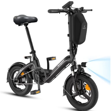 Bicicletta Elettrica T16PRO | Motore 250W | Batteria 36V10Ah | Pnei da 14 PolliciT | Velocità Massima 25 km/h | Autonomia 25 km