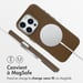 Accezz Coque arrière en cuir avec MagSafe pour Apple iPhone 16 Pro - Marron café