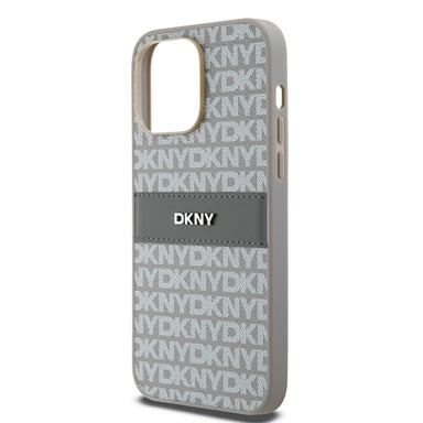 Custodia per iPhone 14 Pro Max Modello ripetuto Tonal Stripe con logo metallico