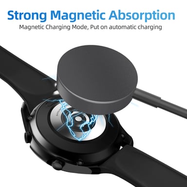 Cargador USB-C para Samsung Galaxy Watch 3/4/5/6/7, Active 1/2 Black