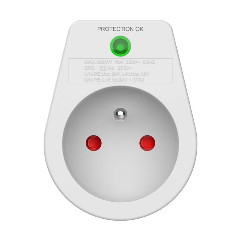 Prise parafoudre 1 sortie Type E – Protection Neuf