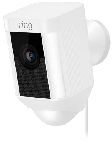 RING Caméra de surveillance filaire Spotlight - Blanc