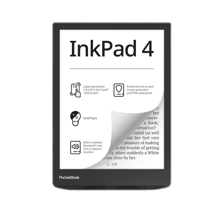 Liseuse POC InkPad 4 19,8 cm Argent - Neuf