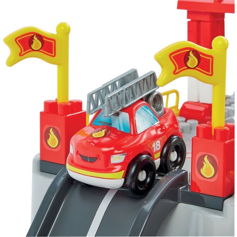 Circuit de pompiers Abrick Ecoiffier Baril 1349 avec routes et accessoires Noir multicolore - Excellent état