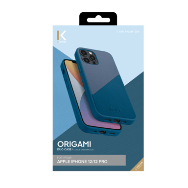 Funda Origami Duo para Apple iPhone 12/12 Pro, Azul Egeo