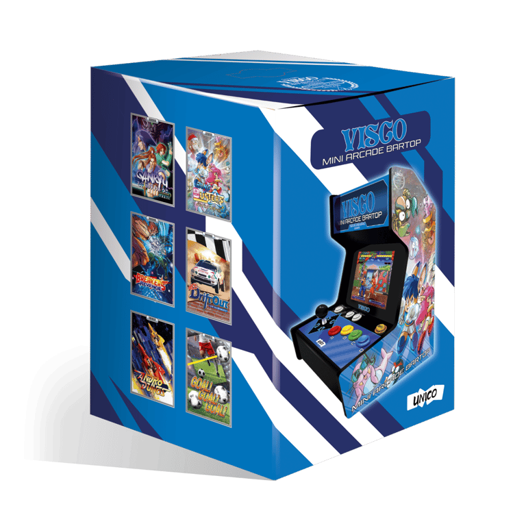 VISCO Mini Borne d'Arcade type BARTOP + 12 Jeux
