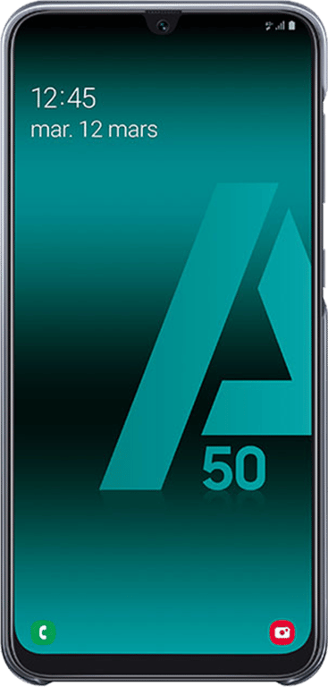 Coque rigide noire et transparente Evolution Samsung pour Galaxy A50 A505