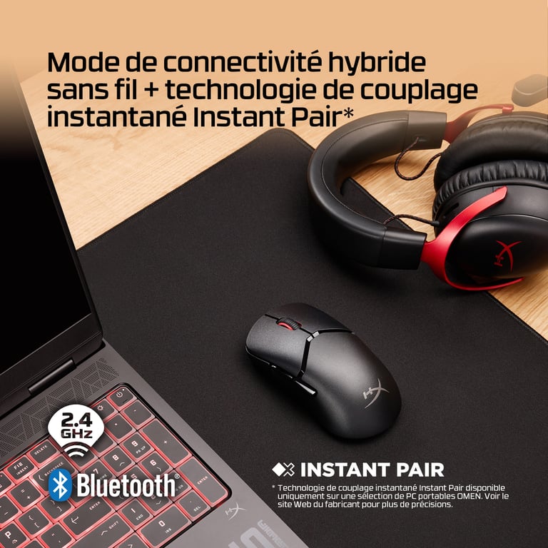 Souris HyperX A2PB2AA Pulsefire Saga Pro – Sans Fil, 6 Boutons, Ergonomique - vue 2