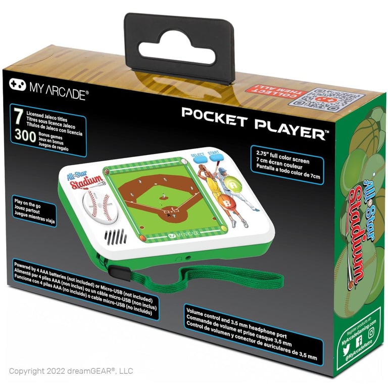 Mi Arcade - Pocket Player All-Star Stadium - Consola de juegos portátil - 307 juegos en 1