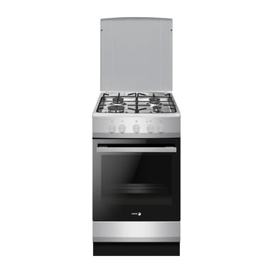 Cuisiniere a gaz - FAGOR-FACG202S - 4 foyers - 74 L - 50 x 60 cm - Silver