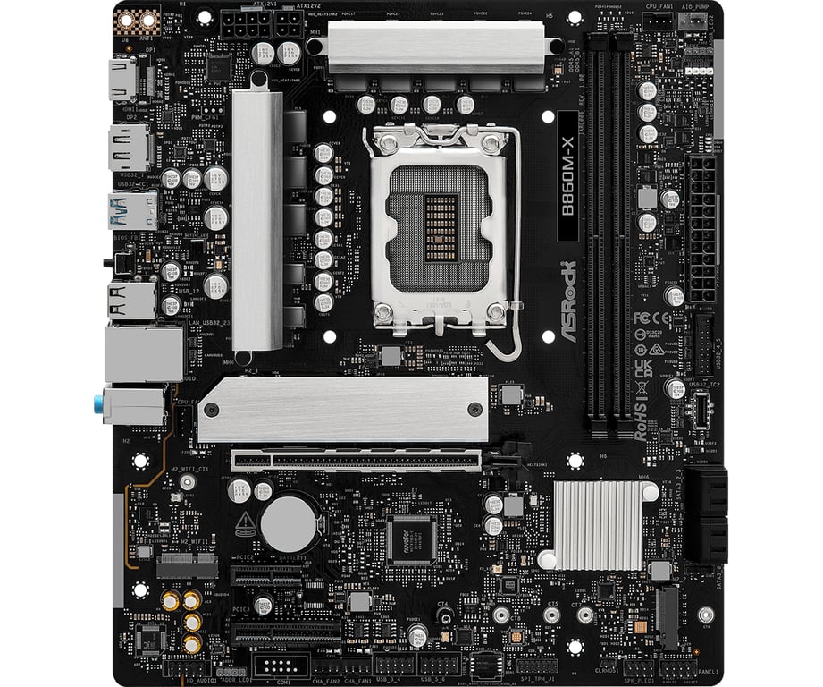 ASROCK Carte Mère B860M X Intel LGA 1851 Micro ATX Neuf - vue 3