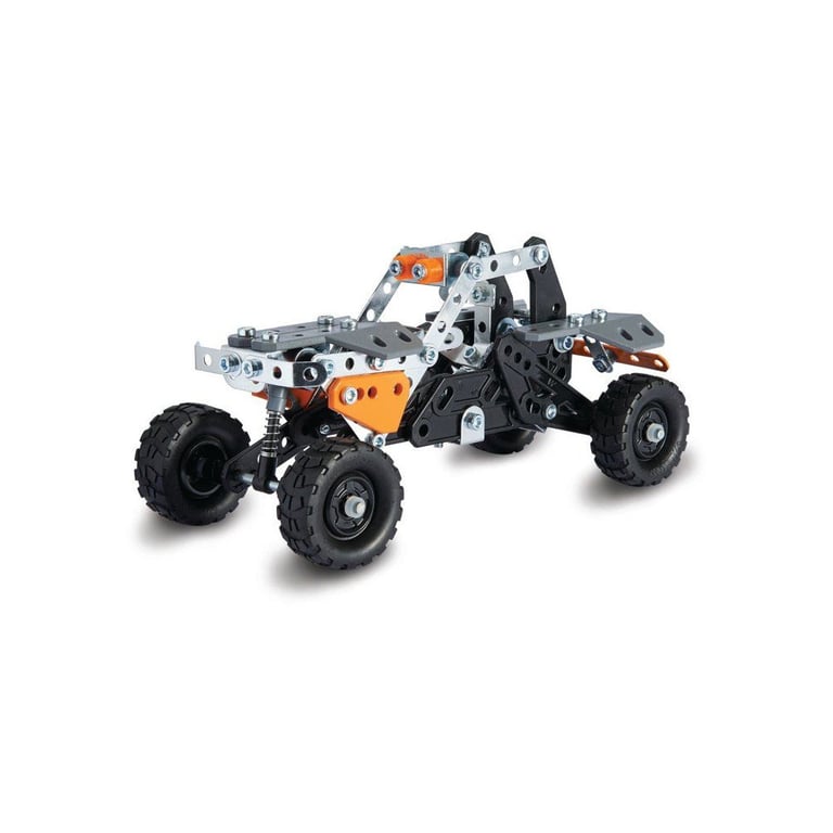 Coffret de construction MECCANO BANDAI Race Truck 10-en-1 APM11115 véhicules 4 roues métal et plastique argent/orange - Neuf