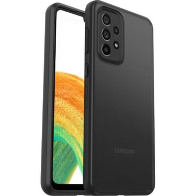 Coque React Série pour Samsung Galaxy A33 (5G), Antichoc, anti-chute, ultra-mince, protection fine, testé selon les normes militaires, Antimicrobien - Noir