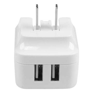 Cargador de pared de 2 puertos USB StarTech.com - Alta potencia 17W / 3,4A - Cargador de viaje internacional - Blanco