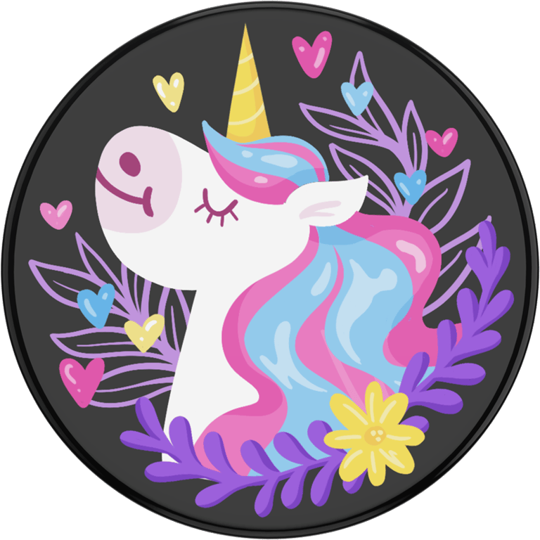 PopSockets Grip Unicorn Day Dreams Black Gloss