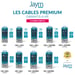 Jaym - Cable Premium 1,50 m - USB-C vers USB-C - Charge rapide 3A Power Delivery - Garanti à Vie - Ultra renforcé - Longueur 1,5 mètres
