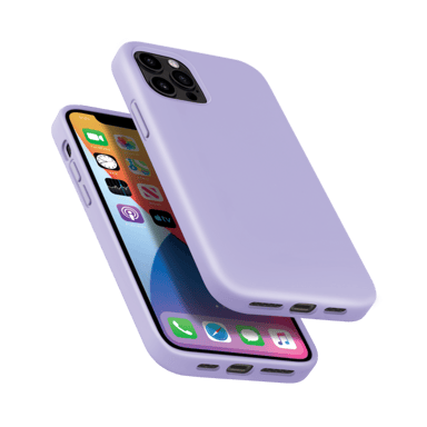 Funda antigolpes de gel de silicona suave para Apple iPhone 12/12 Pro, Violeta lila