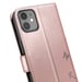 Zanaé Funda tipo cartera para iPhone 11 Premium Diseño Flores Mariposa Rosa dorado