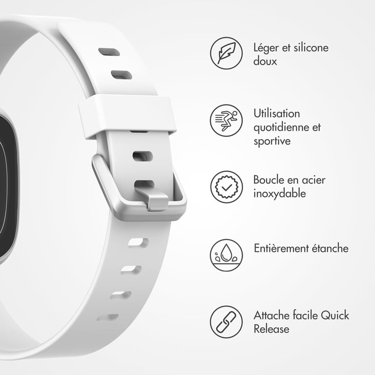Bracelet Fitbit Versa 2 / Versa Lite Taille L en silicone - vue 9