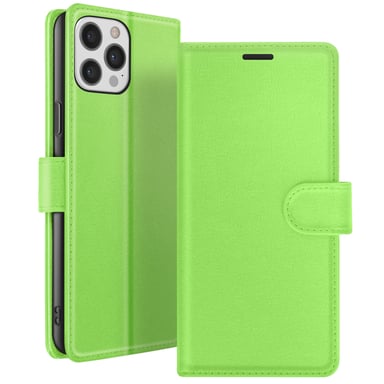 Zanaé Funda tipo cartera para iPhone 12 Pro Max con soporte y lengüeta magnética Verde